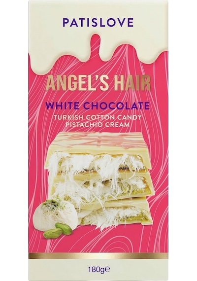 Patislove Antep Fıstığı Kremalı Ve Pişmaniye Dolgulu Beyaz Çikolata, 180g