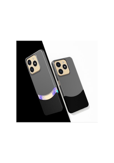 Realme C61 Kılıf Mıknatıslı Zore Duble Kapak Siyah