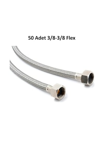 50 Adet Toptan 3-8 3-8 Fleks Flex Klozet Bağlantı Hortumu
