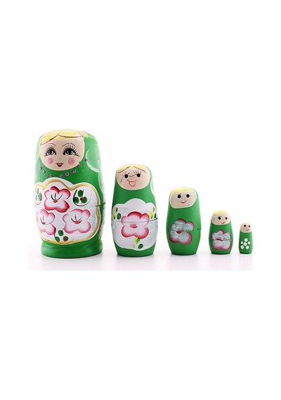 Mobgift 5’Li Matruşka Bebek Ahşap