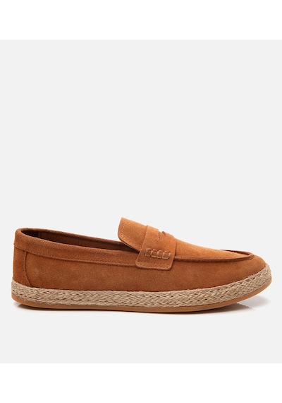Hotiç Erkek Süet Deri Taba Hasır Detaylı Espadril 02ayh305520a370 Taba