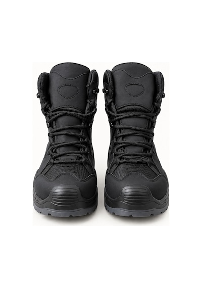 Muggo Everest Erkek Tactical Askeri Fermuarlı Ve Bağcıklı Postal Çöl Botu Siyah