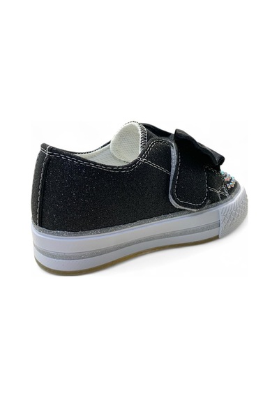 Tuğba Ortopedi 1210 Kız Çocuk Okul Öncesi Kurdele Işıklı Sneaker Siyah
