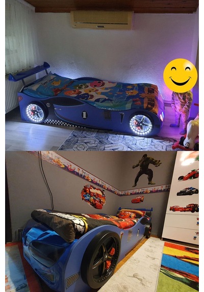 Gt2 - Bmw - Arabalı Yatak - Tekerlekleri Ledli.
