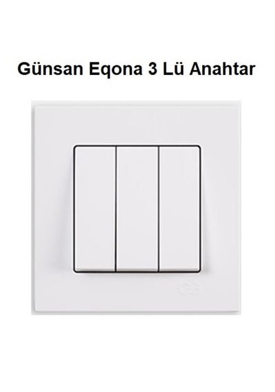 Günsan Eqona 3 Lü Anahtar Çerçeveli