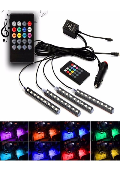 Eraks Car Accesorıes Araç İçi Ayak Altı Led Sese Duyarlı 9 Led