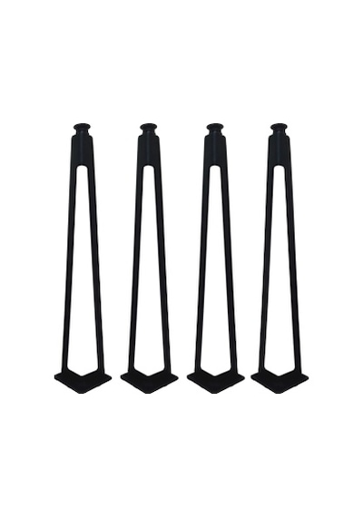 4'lü Dekoratif Metal Firkete Sehpa Ayağı (44 cm Yükseklik)