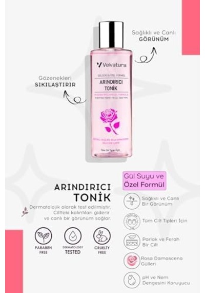 Gül Suyu Tonik Arındırıcı Ve Gözenek Sıkılaştırıcı Leke Karşıtı Tonik