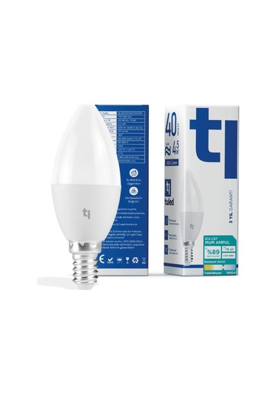 Redeem C37S E14 Mum Ampul, Titreşimsiz, Göz Konforu, 528 Lümen, Beyazı, 5000 Kelvin