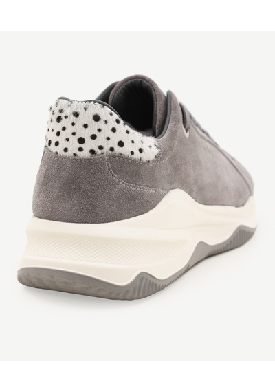 Yargıcı Tay Tüyü Detaylı Deri Sneaker Gri