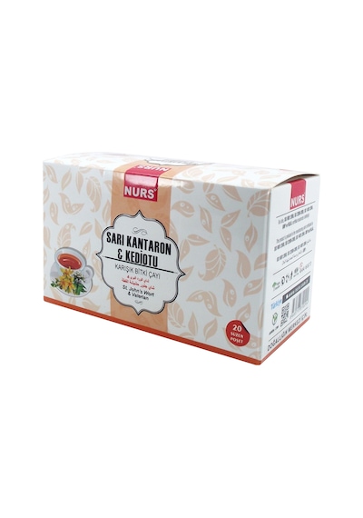Nurs Sarı Kantaron & Kediotu Karışık Bitki Süzen Poşet Çay 20'li