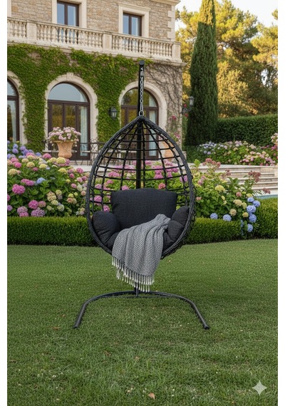 Liv Concept Oscar Lüks Rattan Bahçe Ve Balkon Salıncağı