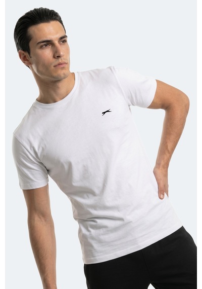 Slazenger Rosalva T Erkek Pamuklu Beyaz Tişört