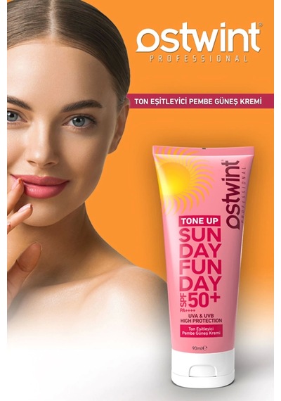 Ostwint Tone Up Ton Eşitleyici Pembe Güneş Kremi SPF50+ 90 ML