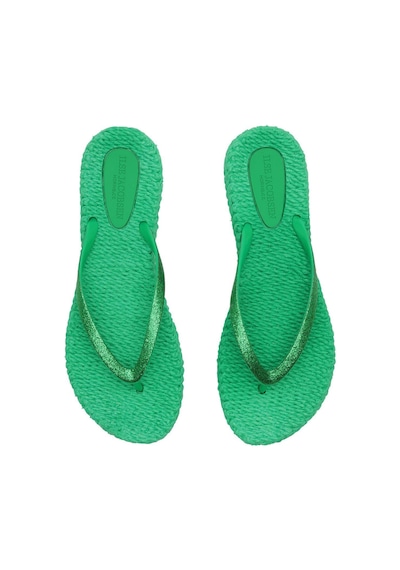 Ilse Jacobsen Fern Green Cheerful01 - Yeşil Simli Parmak Arası Terlik-6948 Yeşil