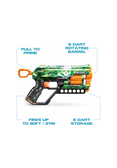 36561 X-shot Skins Griefer 12 Mermili Sünger Dart Atan Silah 32 Cm