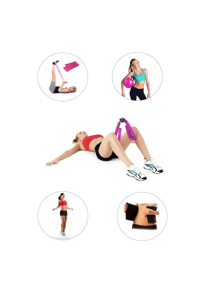 Bacak, Basen Sıkılaştırıcı Pembe + Denge Topu + Band + İp + Kemer