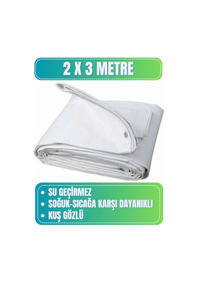 Evkar 2x3 Metre Su Geçirmez Pullu Çadır Branda Tente Yağmurluk Gölgelik 2x3m