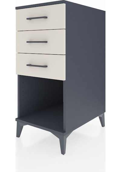 Kronos Komodin 3 Çekmeceli 44x59x96 Antrasit-aytaşı Antrasit