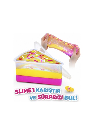 Jelly Cakes Lemonade Lush Squishy 3 Katmanlı Sıkmalık Sürpriz Yüzüklü Pasta Dilimli Duyusal Slime Çok  Renkli