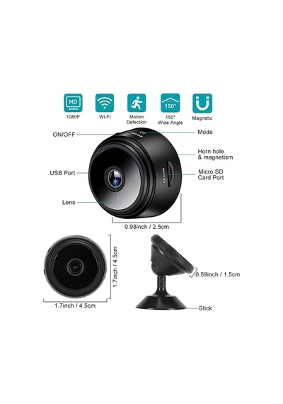 Mini Wifi Küçük Hd Kamera Kablosuz Güvenlik Kamerası Taşınabilir Mikro Hareket Algılama/gece Görüş