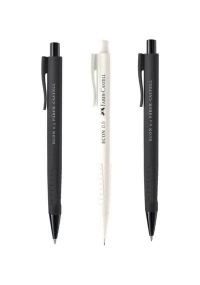 Faber-castell Econ Versatil Kalem 0.5 / 2 Siyah + 1 Beyaz Siyah