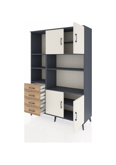 Hyperion Dolap 8 Raflı 4 Çekmeceli 4 Kapaklı 132x44x195 Antrasit-aytaşı/çam Aytası/atlas Çam Hyperion Dolap 8 Raflı 4 Çekmeceli 4 Kapaklı 132x44x195 Antrasit-aytaşı/çam Aytası/atlas Çam