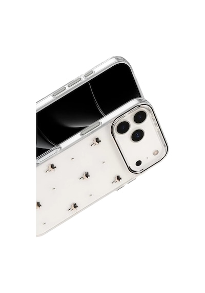 Newface Apple İphone 17 Pro Max Fiyonk Desenli Kapak - Desen 1 Şeffaf