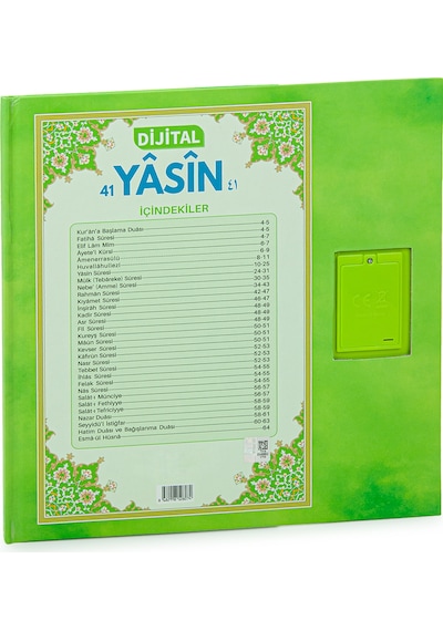 Çocuklar İçin Sure Dua Öğreten Cihaz Sesli Yasini Şerif Kitabı Yeşil