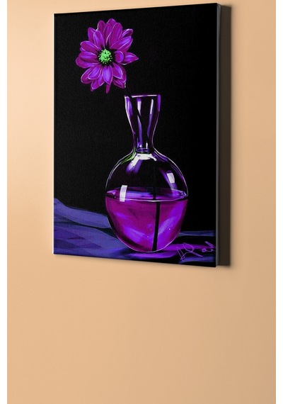 Webstyle Sayılarla Boyama Seti Kasnaklı Mor Ve Çiçek 60 X 75 Cm