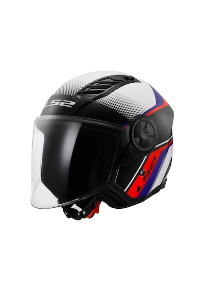 Ls2 Airflow 2 Rush Açık Motosiklet Kaskı 66888 Beyaz Mavi Kırmızı