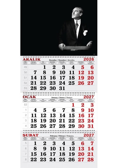 2027 Yılı Gemici Takvimi ---atatürk ,aydınlığa Çıkan Yol