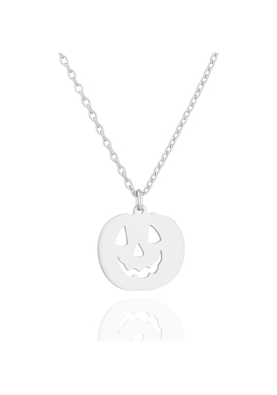 Yeni Yıl Halloween Bal Kabağı 925 Ayar Gümüş Kolye Gümüş
