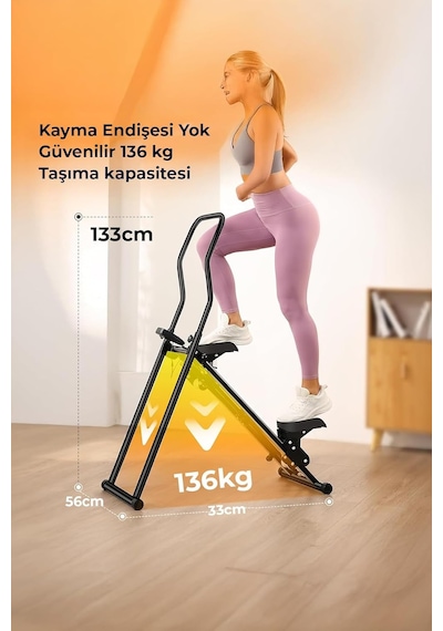 Robo Katlanabilir Dikey Tırmanma Egzersiz Aleti Yeni Versiyon Siyah Çok Renkli