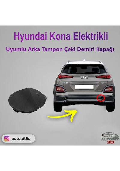 Hyundai Kona Electric Uyumlu Arka Tampon Çeki Demiri Kapağı