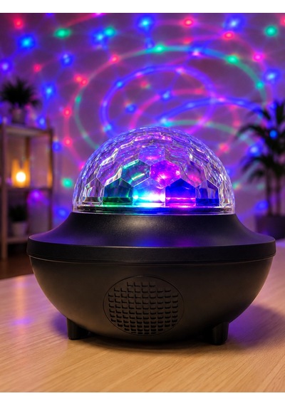 Bluetooth Rgb Parti Işığı Hoparlörlü Disko Lambası Mp3 Usb Ve Hafıza Kartı Destekli