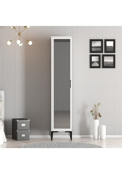 Variant Kumsal 1 Kapılı R Gardrop - Beyaz / Beyaz
