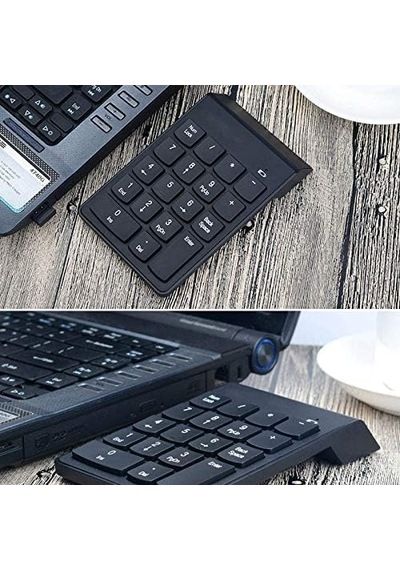 Usb Numpad Keypad Kablosuz Numerik Klavye Usb Numaratör Tuş Black