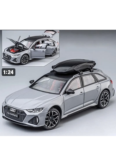 Audi Rs6 Quattro 1:24 Diecast Maket Metal Araba Koleksiyon Nardo Gri