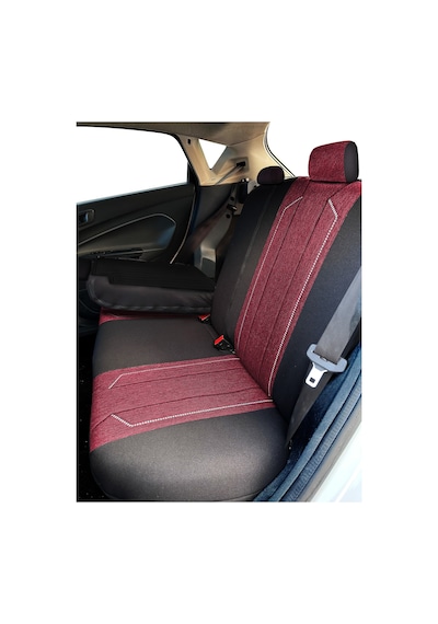Minderland Axiom Comfort Serisi Oto Koltuk Kılıfı, Keten-deri / Bordo, Tofaş Doğan İle Uyumlu