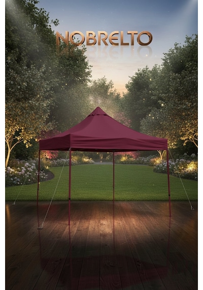 Nobrelto 3x3 Metre Ekstra Güçlendirilmiş Profil Çardak - 1.2mm Et Bordo