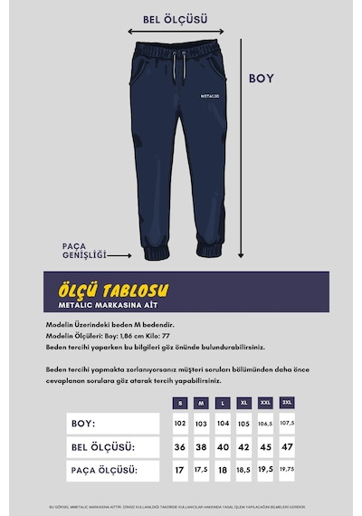 Mmetalic Erkek Antrasit Standart Fit Normal Kesim Paça Ribanalı Cepli Rahat Jogger Eşofman Altı Antrasit