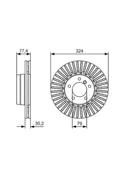 Bmw 5 E60 525d 2.5 2004-2007 Bosch Ön Disk 324mm 2 Adet