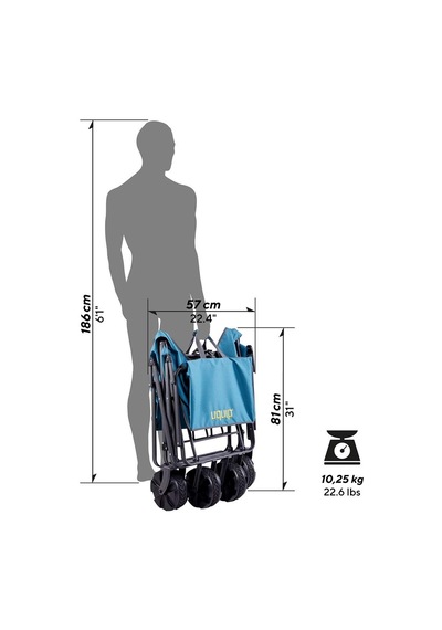 Uquip Buddy Katlanabilir Her Zemin İçin İdeal Yük Taşıma Aracı Boulder 245204 Krem
