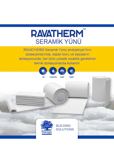 Seramik Yünü Battaniye 14400 X 610 X 13mm - 1 Metre Gönderilir