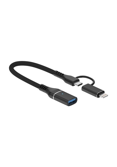 Lexroo 2 İn 1 5gbps Type-c And 8 Pin To Usb 3.0 Otg Adaptör Telef