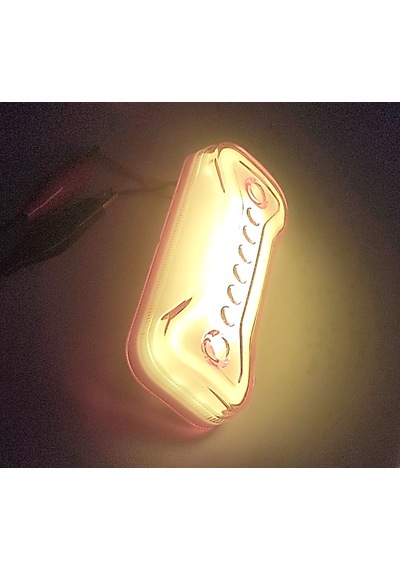 10 Adet Neon Ledli Mercekli Yan Dorse Lambası 12-24 Volt Turuncu