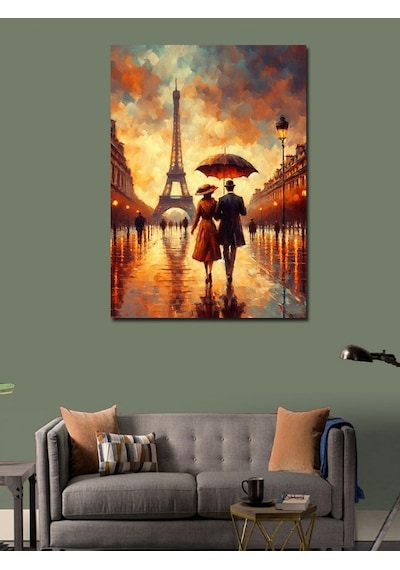 Kanvas Tablo Paris'te Aşk 100cmx140cm