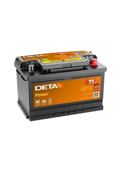 Akü Deta 12v 71 Ah 670a Lb3 278 175 175 Alçak