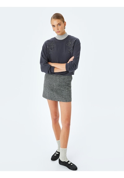 Koton Koton X Şahika Ercümen - Uzun Kollu Bisiklet Yaka Taşlı Oversize Sweatshirt Antrasit 5wak10502ek Antrasit Koton Koton X Şahika Ercümen - Uzun Kollu Bisiklet Yaka Taşlı Oversize Sweatshirt Antrasit 5wak10502ek Antrasit